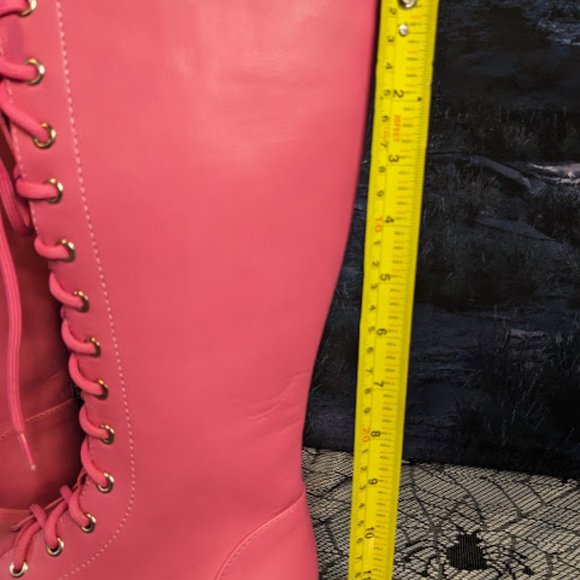 Dolls Kill Fuchsia River Sake Long Boots - Deadstock - Picture 6 of 7